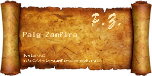 Palg Zamfira névjegykártya